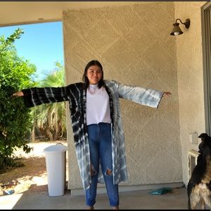 Tie Dye Blue Cardigan